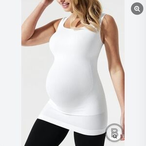 White Maternity Tank Top